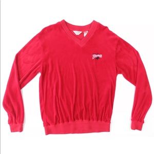 Vintage 80s Tampa Bay Bandits USFL Logo 7 Football Pullover V Neck Sweater M